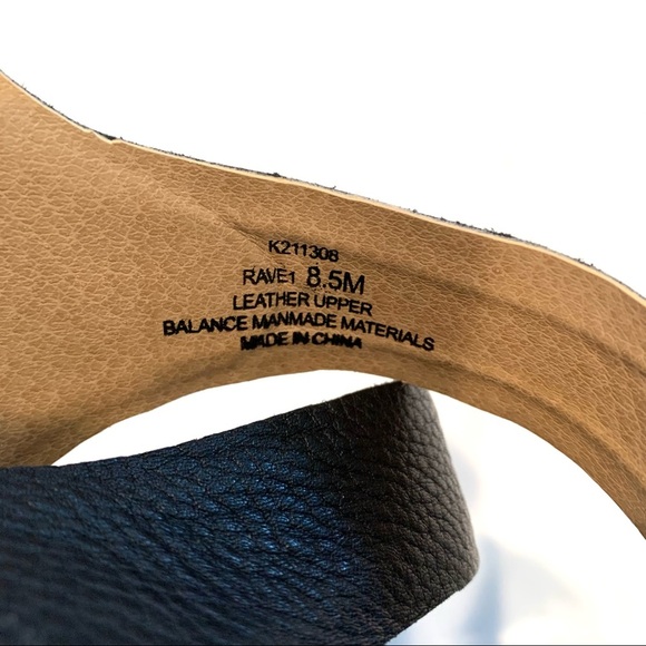 Adam Tucker Black Genuine Leather Espadrille Sandal - Picture 6 of 12